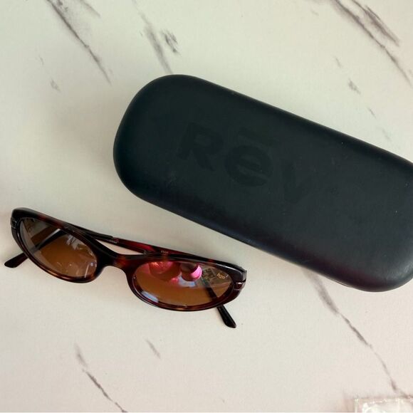 REVO 2508 302/K2 Brown Oval Sunglasses Tortoise Frames Vintage Style main image 5